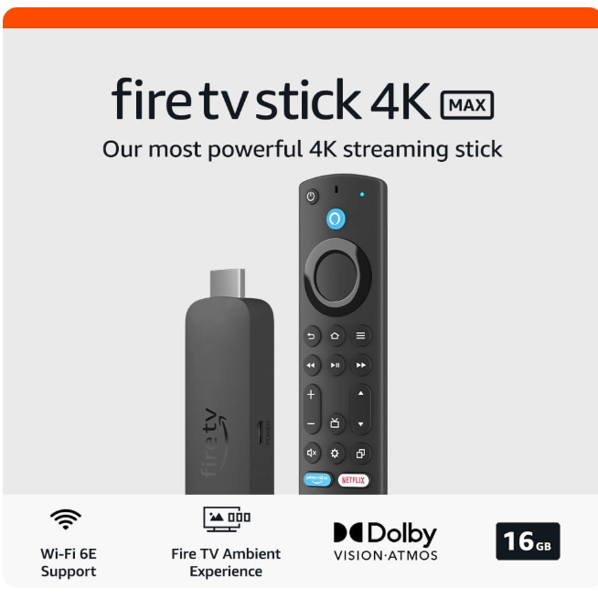 Amazon Fire TV Stick 4K Max streaming device (Newest gen)