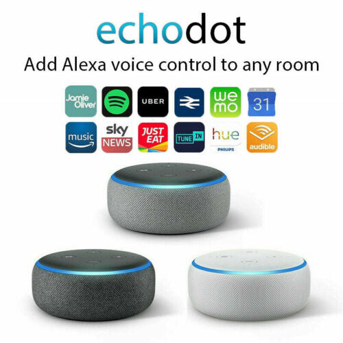 Echo Dot (3rd Gen) - Smart speaker with Alexa (Heather Grey