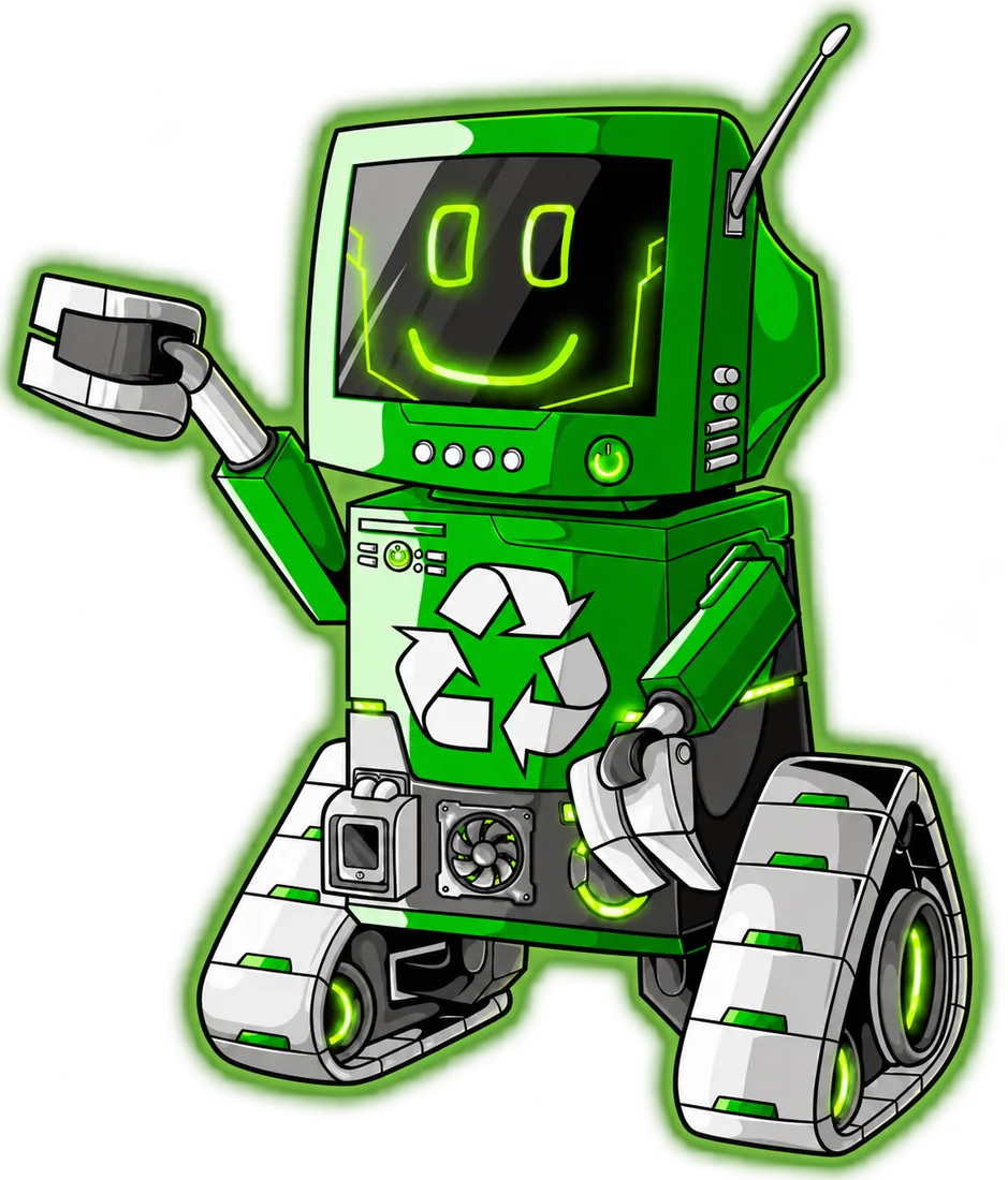 Claudia, the Geekys recycling robot
